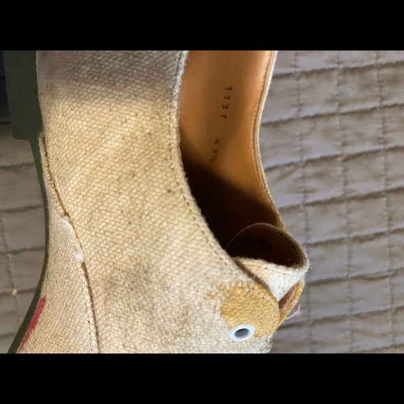 YSL Painted Canvas Slip On Loafers. - Picture 5 of 7